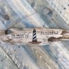 Lighthouse Driftwood Sign with Custom Coordinates