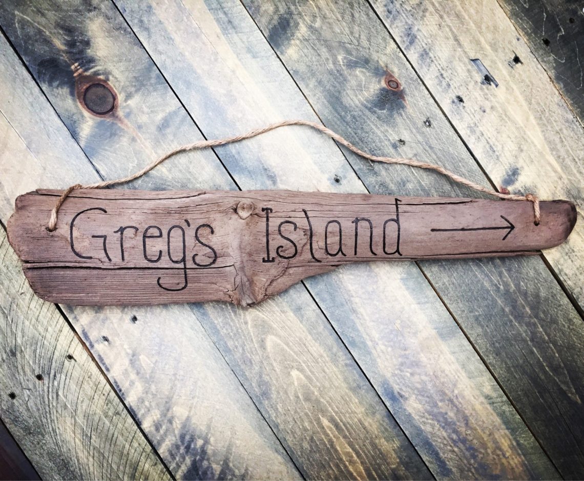Driftwood Sign with Custom Message