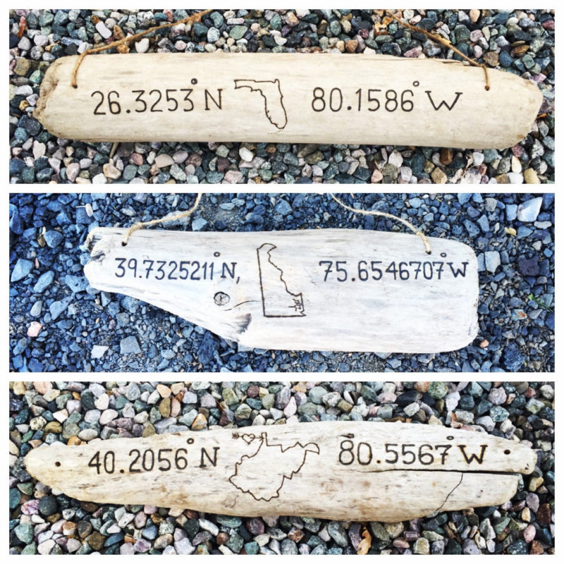 Florida, Delaware or any state with coordinates on driftwood